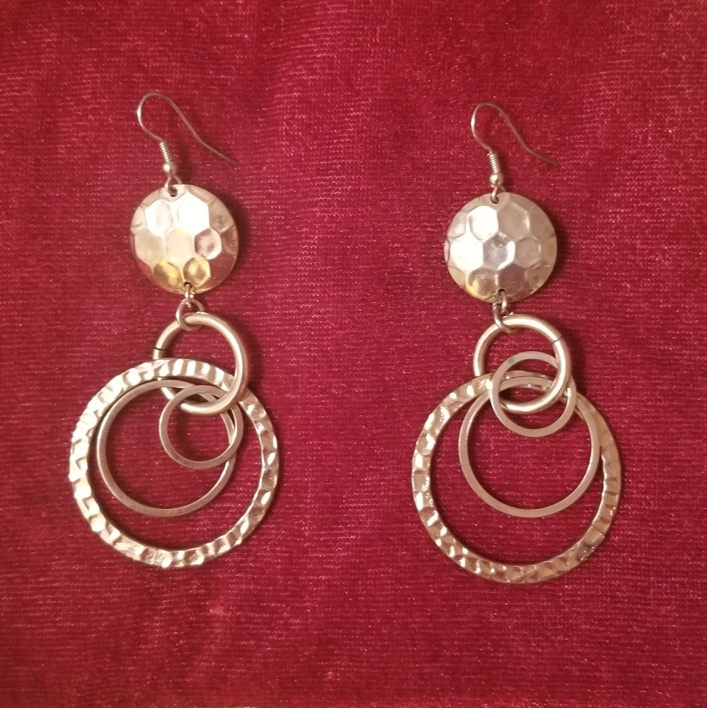 Hammered Goldtone Earrings